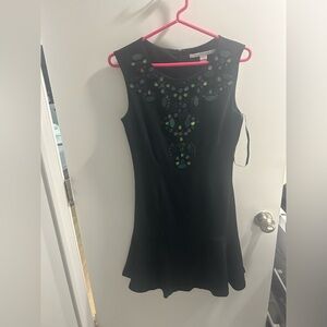 Diane Von Furstenberg Black Dress with Jewel Accents